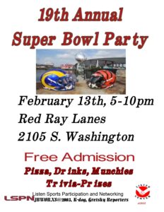 Super bowl party for Christy Potts